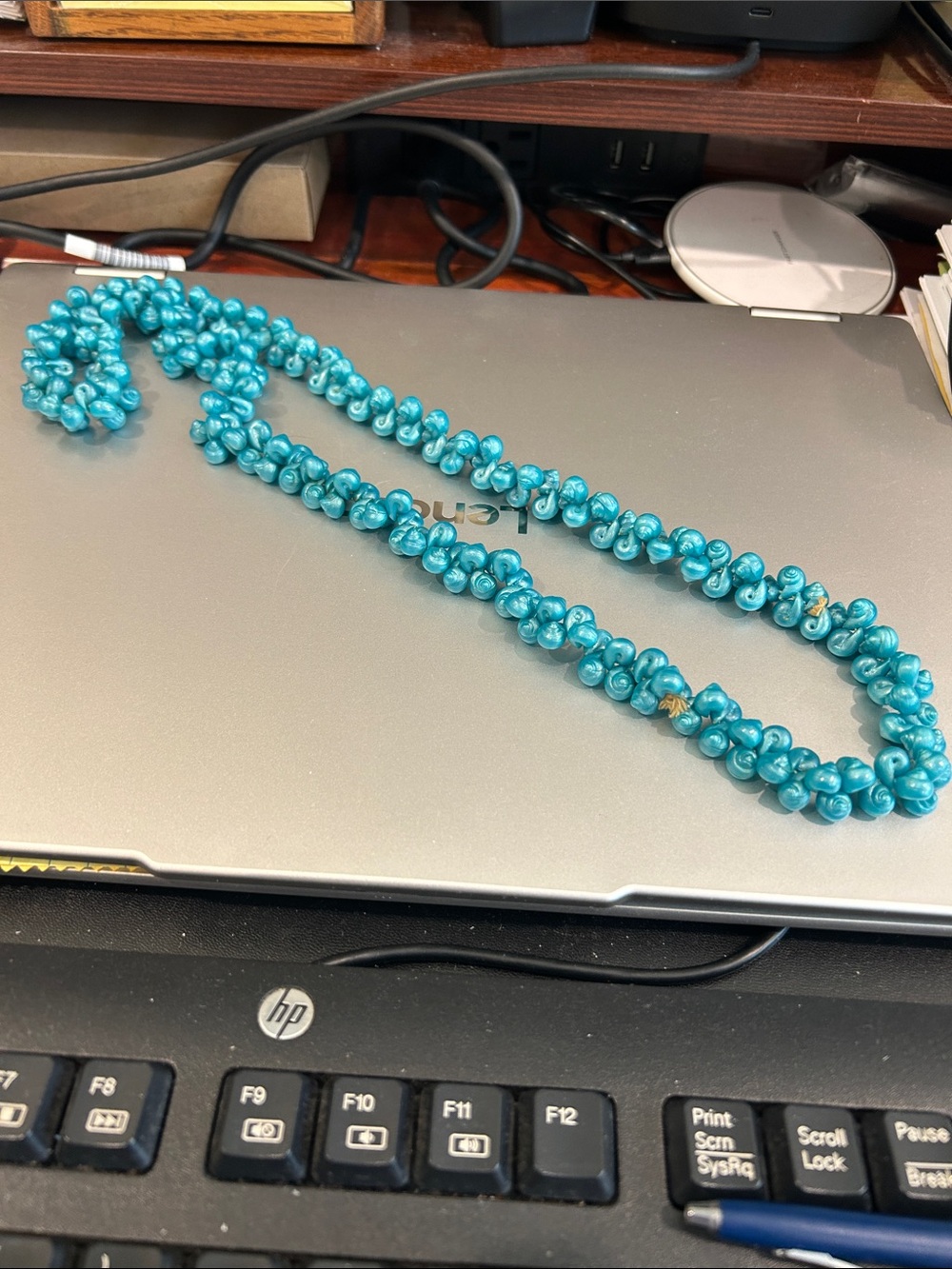 Turquoise Beaded Necklace - Women Jewelry. 32 inches